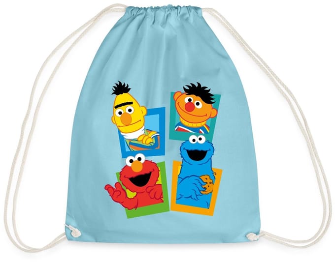 Sesamstraat Bert Ernie Elmo Koekiemonster Gymtas