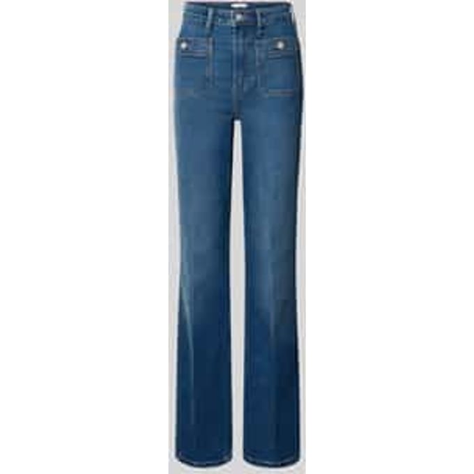 Bootcut jeans van katoenmix