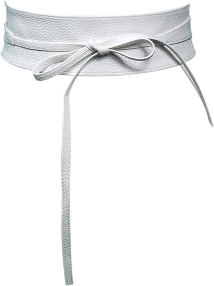 Modieuze Vrouwen Taille Riem Gebroken Wit, Band, Leer, Taille, Ceintuur, Jurk Accessoire, Tailleriem