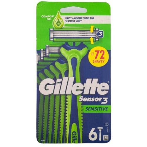 Gillette Sensor 3 Sensitive Disposable Razor 6 st