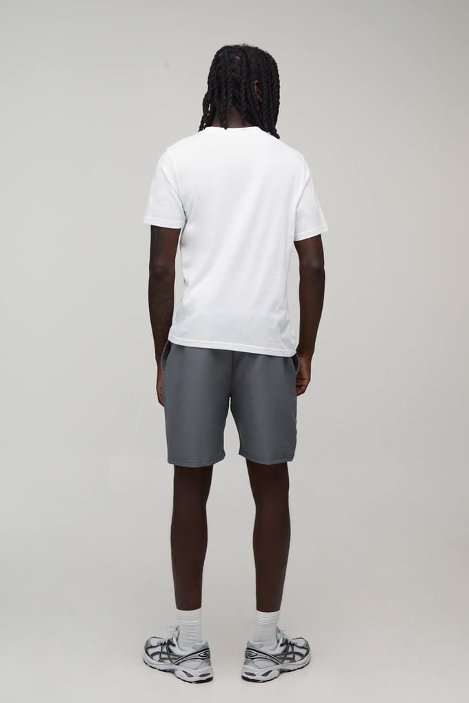 Essential Relaxed Fit Elasticated Tech Shorts | Grey | Size Medium