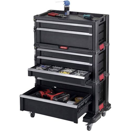 Keter Module Ladekast 7 lades  - 59,85x37,76x59,85cm – Zwart