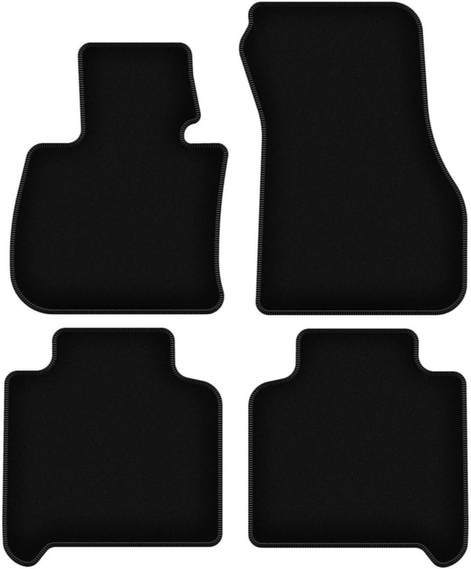 BASIC zwarte veloursmatten voor: BMW 2 F46 Gran Tourer (2015-)