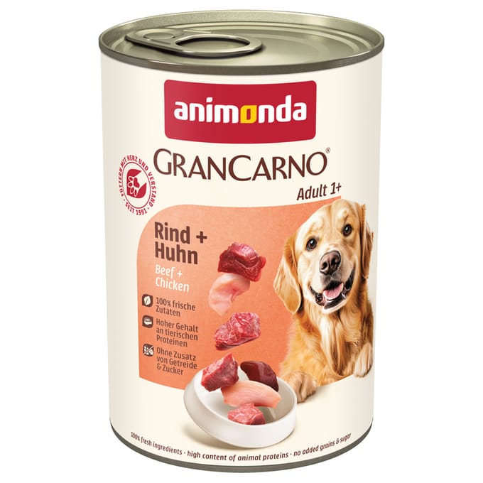 6x400g Original Adult Rund & Kip animonda GranCarno Hondenvoer