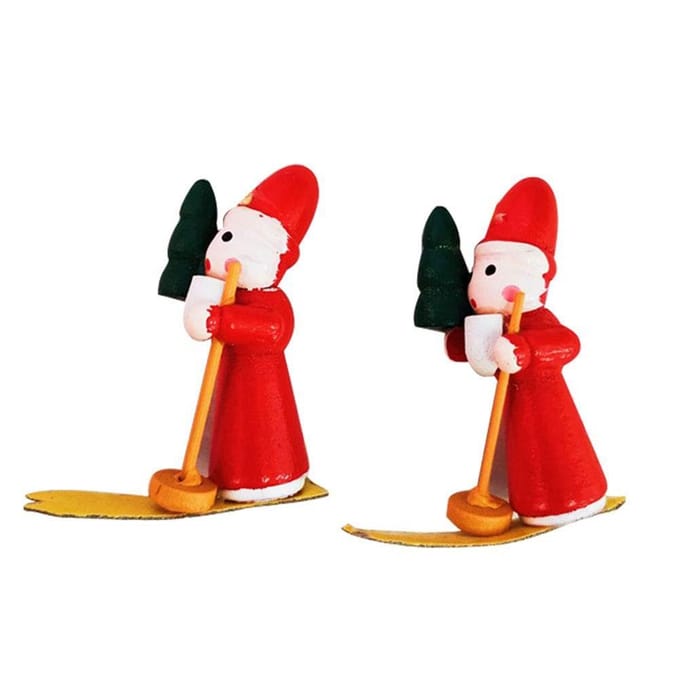 48 stuks Kerstboom Hanger Houten Handgemaakte Kerstboom Figuurtjes Decoraties Set black