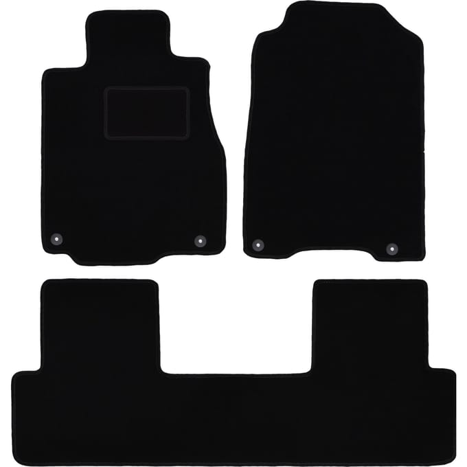 Zwarte velours vloermatten voor: Honda CR-V IV SUV (2011-2018)
