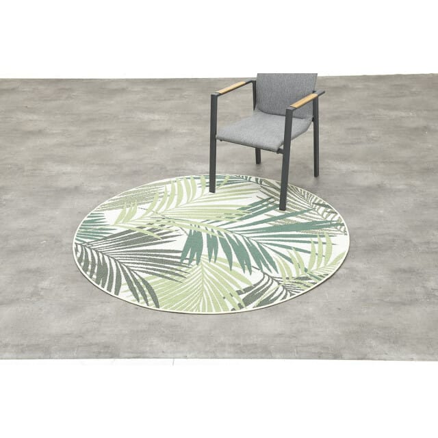 Garden Impressions Naturalis karpet Ø160 cm palm leaf green