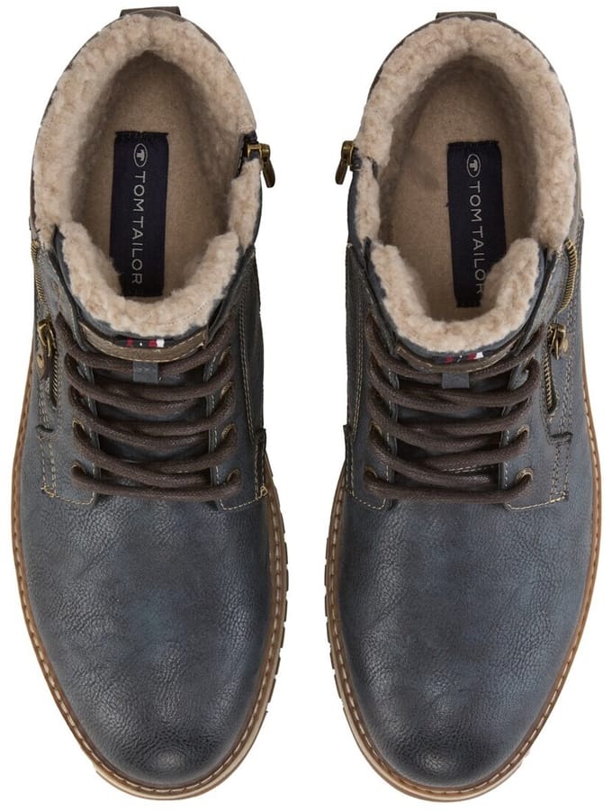 Tom Tailor - Waterdichte enkellaarsjes met voering - Maat 44 - navy