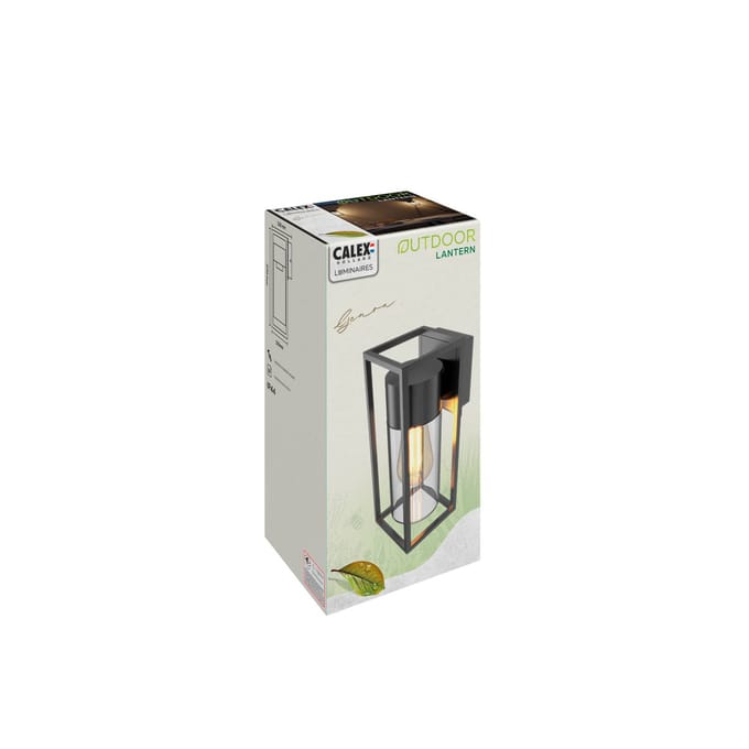 Calex LED Wandlamp Genoa - E27 – IP44 Spatwaterdicht - Zwart – Aluminium – Industrieel – Modern
