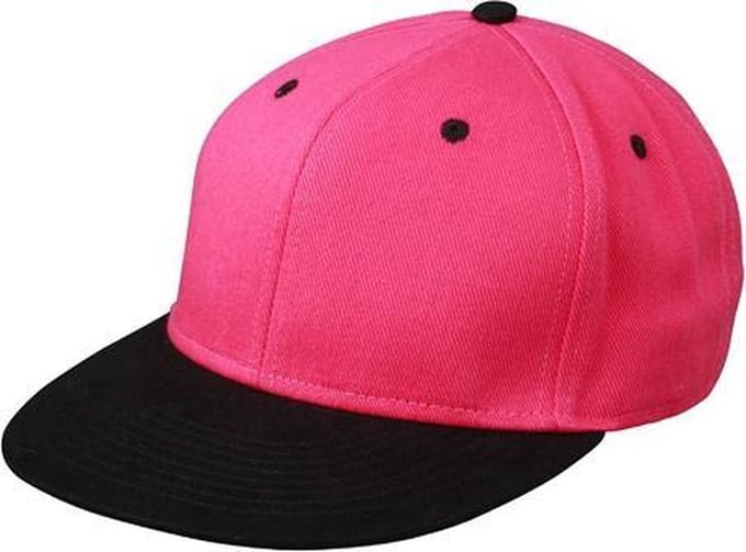 Gekleurde hiphop pet  Roze/zwart
