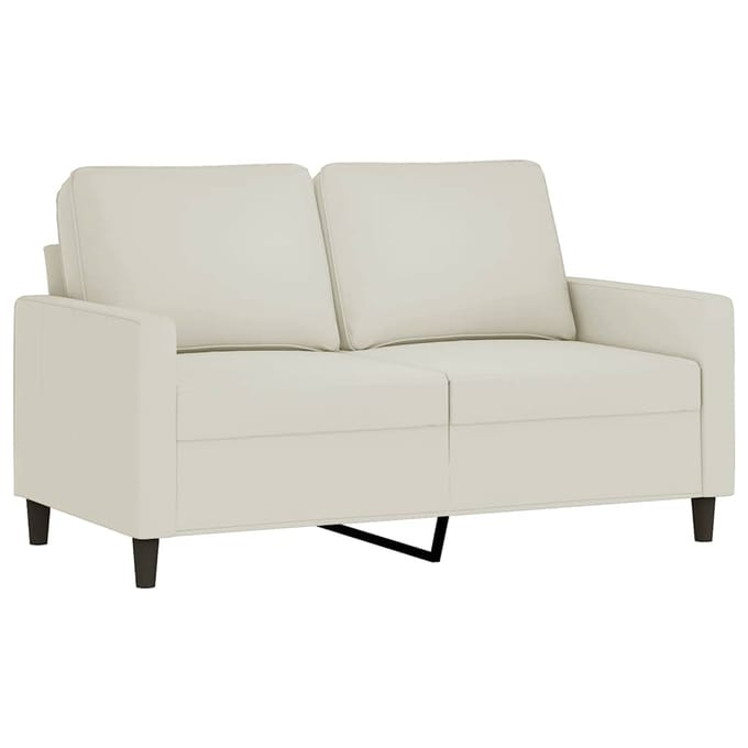 vidaXL - 3-delige - Loungeset - met - kussens - fluweel - crèmekleurig