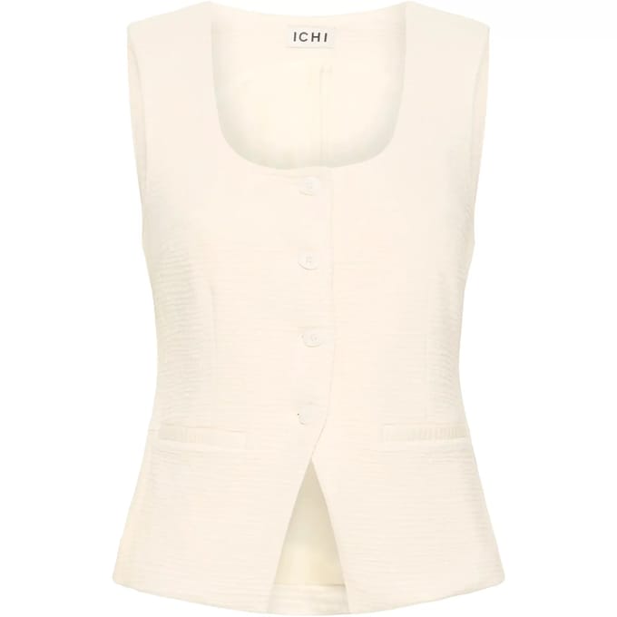 Bodywarmer van viscosemix met structuurpatroon model 'KATE LUMINA'