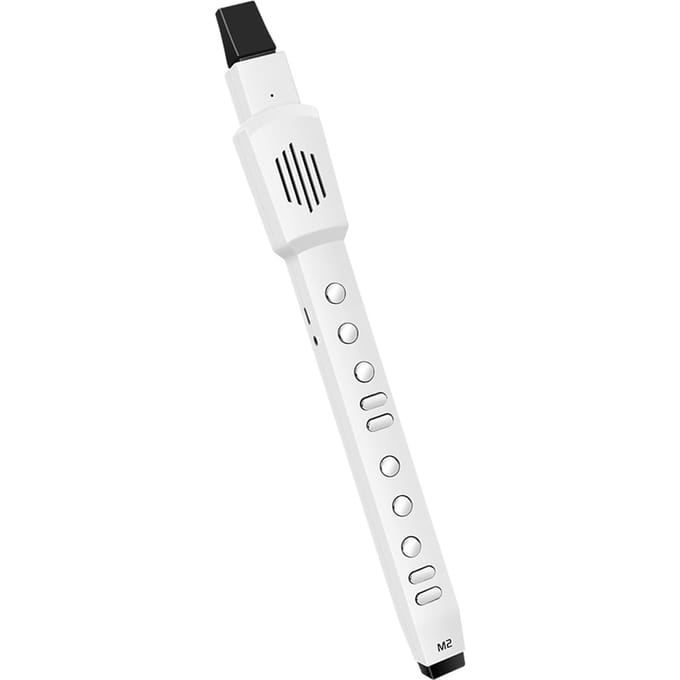 Instrument à vent numérique portable à vibration automatique Mini ensemble d'instrument à vent électronique avec embouchure amovible blanc