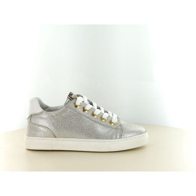 Develab 44708 Sneakers Meisjes - Leren Sneaker - Zilver - Maat 30