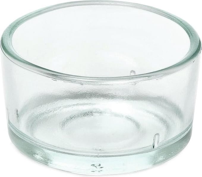 Trend Candles theelichthouder - glas - transparant - 4x3 cm - waxinelicht