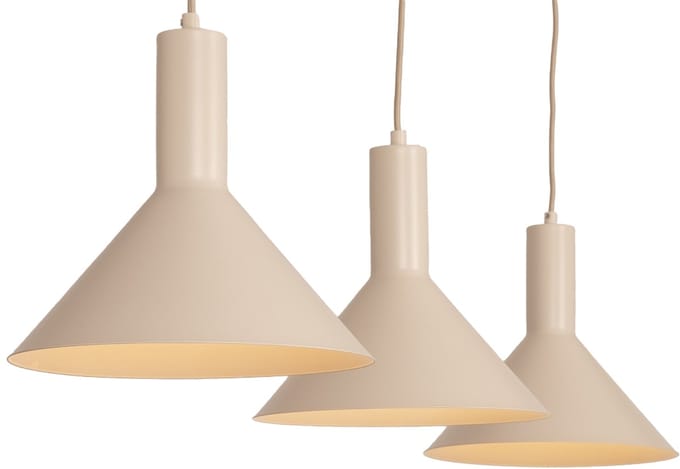 Lumidora Hanglamp 75143 - MURANO - 3 Lichts - E27 - Beige - Zand - Metaal