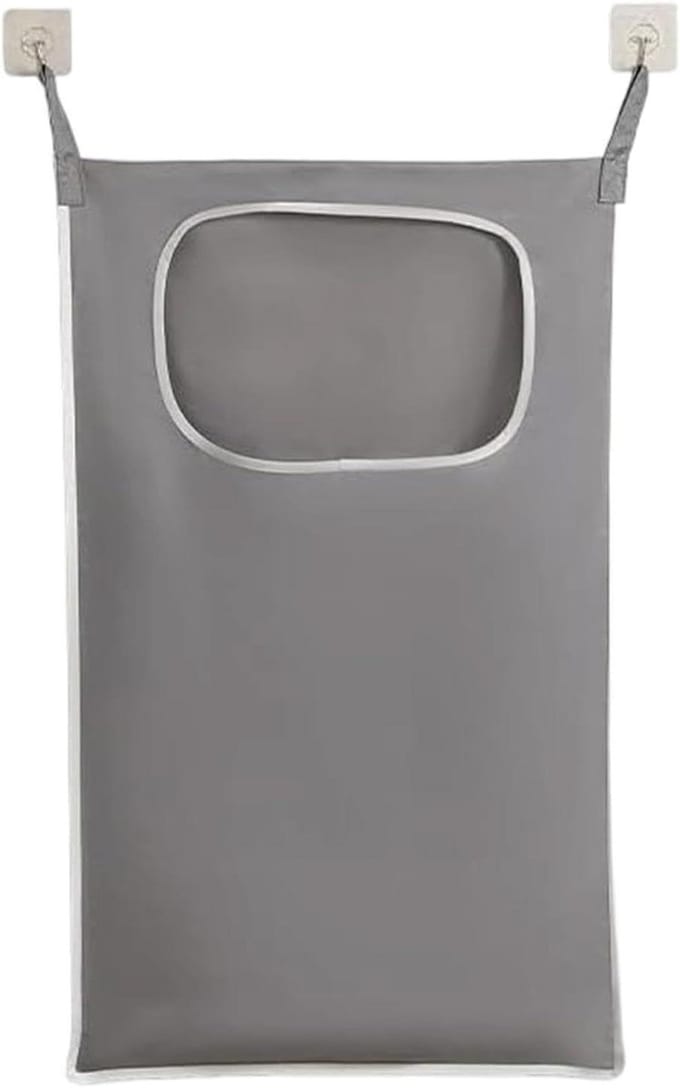 Over De Deur Wasmand - Opbergzak Ritsbaar - Ruimte Optimaliseren - Zijrits Toegang - 21 x 16 x 7 cm
