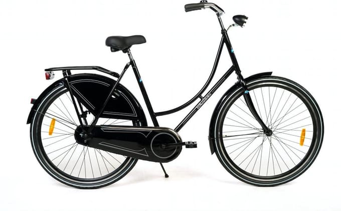 Wheelerz omafiets 28" 57cm glanszwart