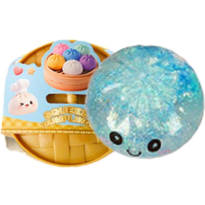 Nieuwe 12 stijlen Glitter Dumpling Glitter Dumpling Squishy met Doos Dumplings Sensorisch Knijpspeelgoed voor Stressverlichting
