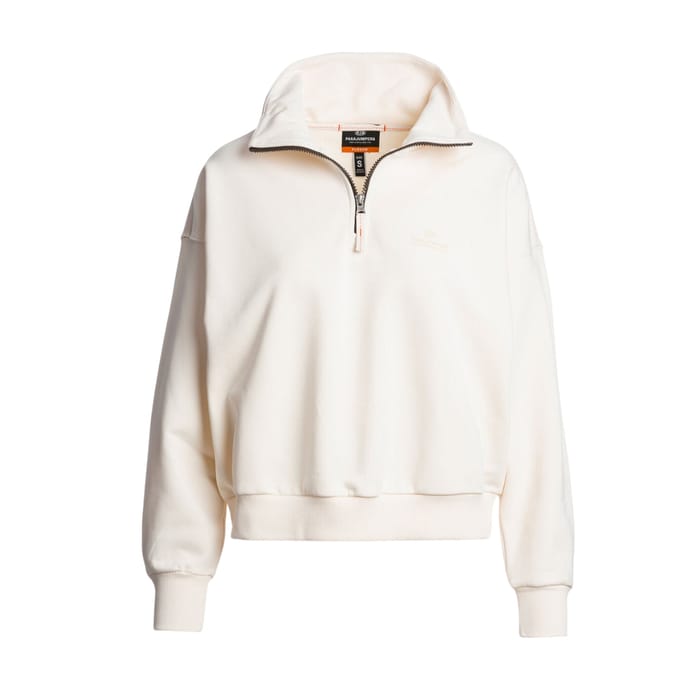 Parajumpers Zendaya Moonbeam Witte Sweatshirt Met Halve Rits