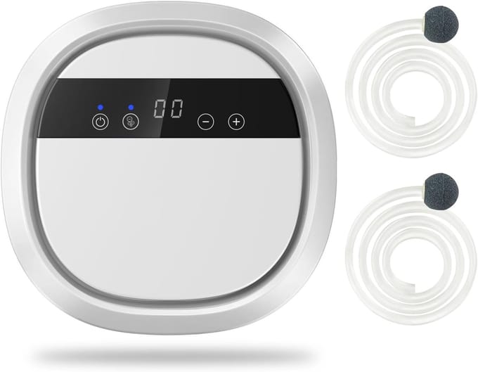 Draagbare ozongenerator, multifunctioneel ozonapparaat met timer voor lucht, water, voedsel, huis, kantoor en auto (wit)