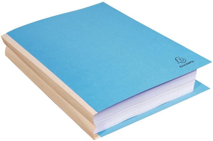 Exacompta FOREVER® 320 g/m2 - Pak van 25 dossiermappen met linnen rug - A4 - Fel blauw - 770010E