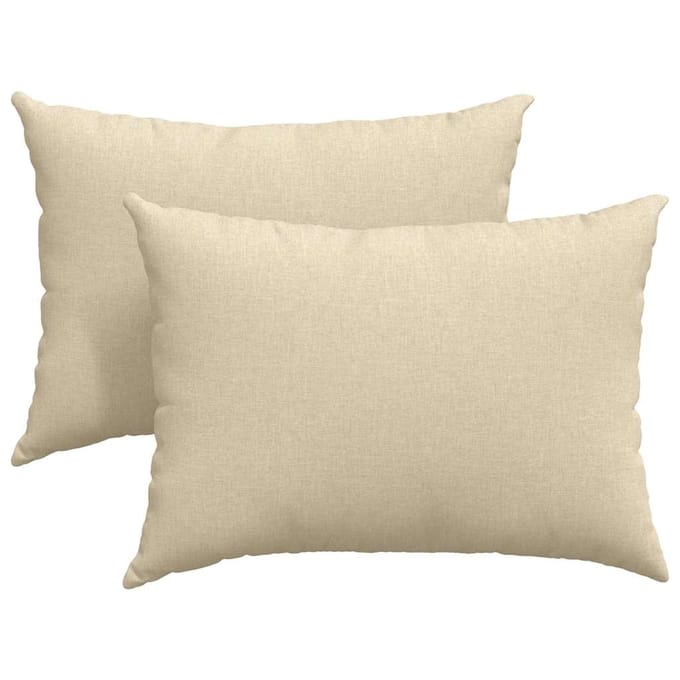 vidaXL - Zitkussens - 2 - st - Stof - Crème - 70 - x - 50 - cm