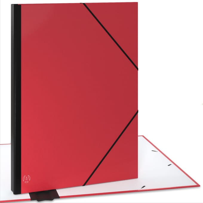 ACROPAQ Tekenmap A2 - 52 x 72 cm, XXL Groot, met Elastieken, Rood
