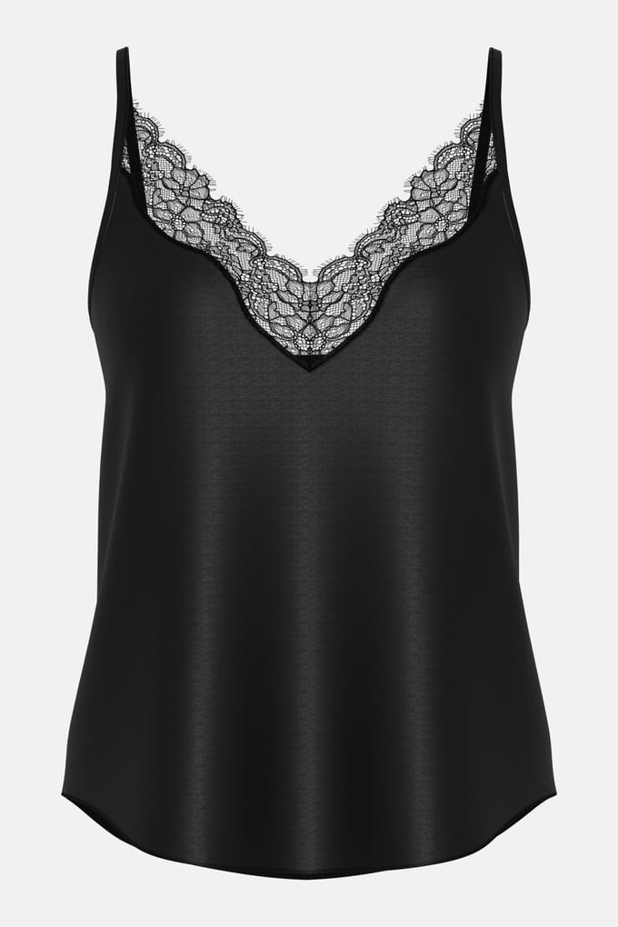 Camisole Serie Pure Shine Lace Zwart
