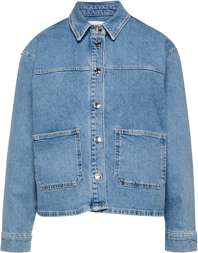Dames Spijkerjas met Relaxed Fit en Knopsluiting COMMA