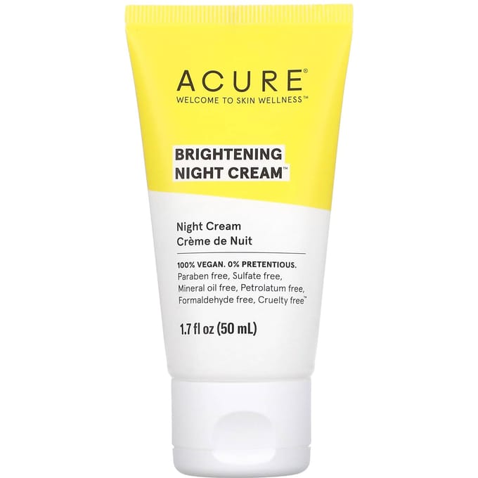 ACURE, Brightening Night Cream, 50 ml (1.7 fl oz) yellow