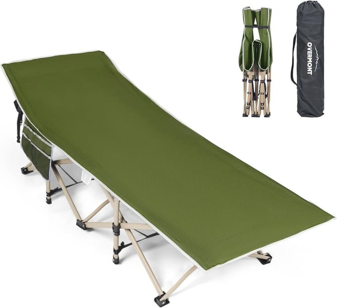 Inklapbaar Veldbed Extra Groot voor Volwassenen - Ideaal voor Camping en Tuin