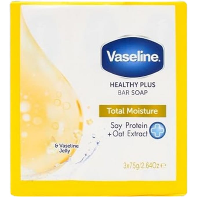 Vaseline Healthy Plus Total Moisture Bar Soap 75 g + 75 g + 75 g