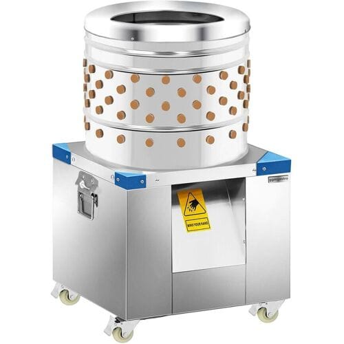 GGM Gastro Professionele plukmachine voor gevogelte - 142 plukvingers - 2-3 stuks/keer - Trommel Ø 550mm zilver