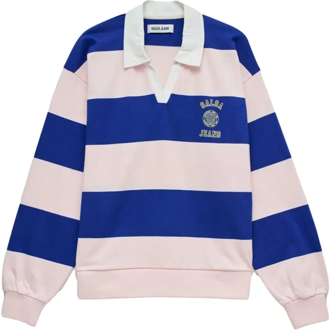 Gestreepte lange mouwen polo voor dames Salsa Jeans