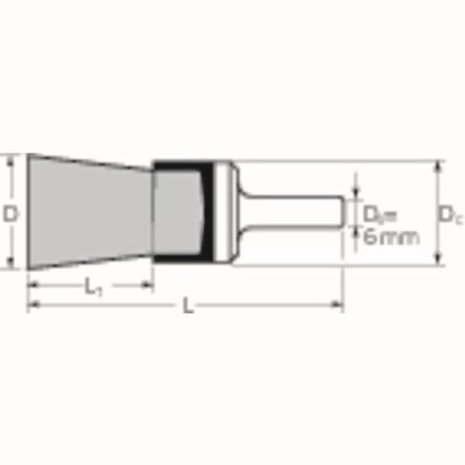 Penseelborstel PBU ST D.20mm draaddikte 0,5mm STA 0,5mm