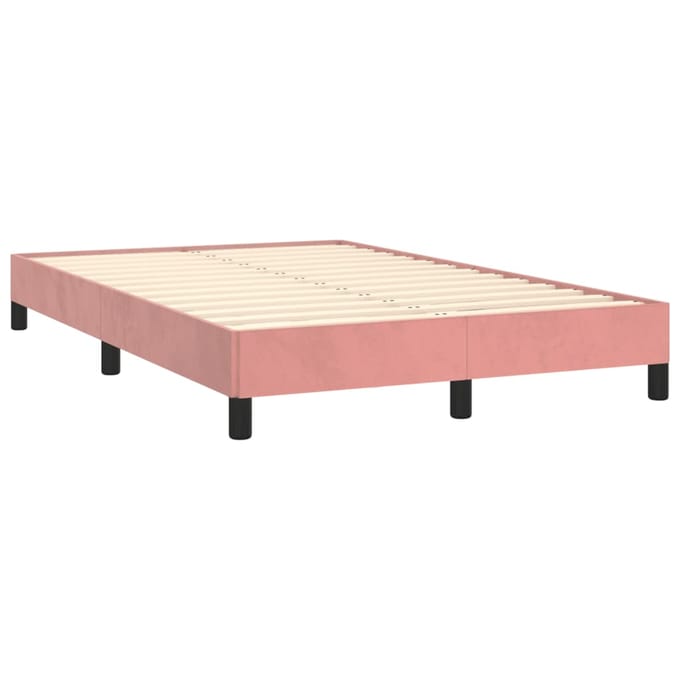 vidaXL - Bedframe - fluweel - roze - 120x200 - cm