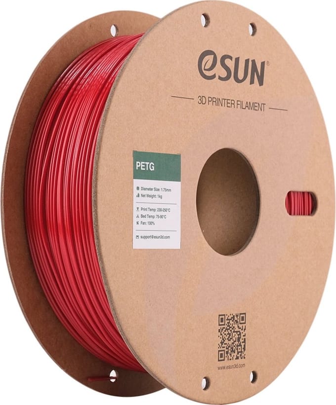 eSun PETG Brandweerwagenrood / Fire engine red 1 kg - 1.75mm - 3D printer filament