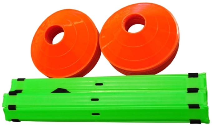 Behendigheidskit: 4 meter ladder + 50 kegels