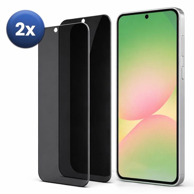 Privacy Screenprotector Geschikt Voor Samsung Galaxy A56 – Privacy Glass – 2-Pack – Anti-Spy – Gehard Glas 9H – Case Friendly