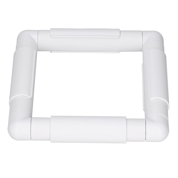 Lot de 4 cadres de broderie durables, légers, lisses, compacts, blancs, outils de couture DIY pour usage domestique white