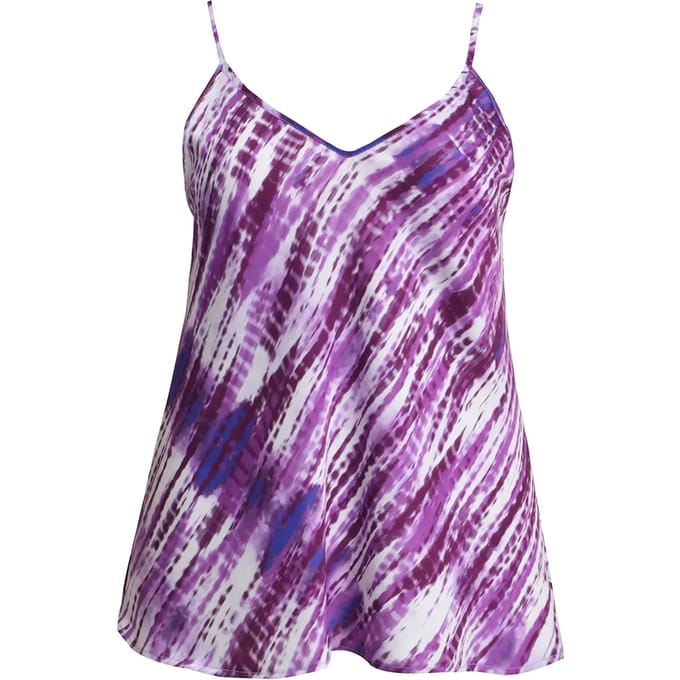 Satijnen Abstract Motief Tanktop Dames Mat Fashion