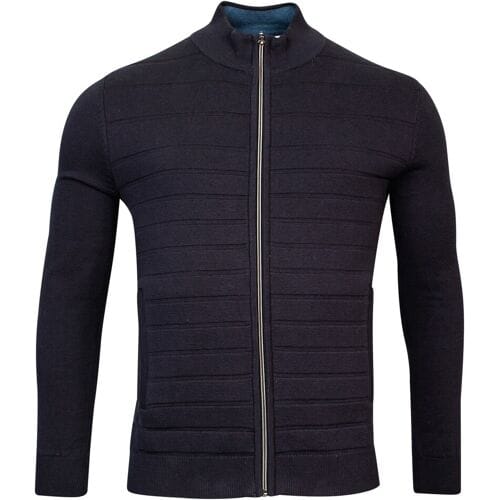 Baileys Vest Cardigan Zip Front Structure Knit Navy / male