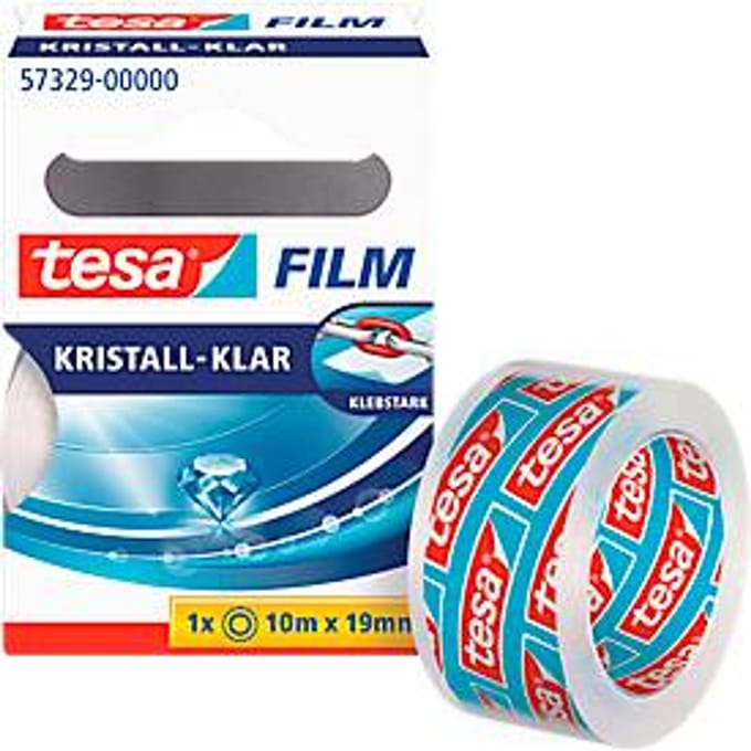 tesa® Film glashelder, 10 m x 19 mm, 10 rollen