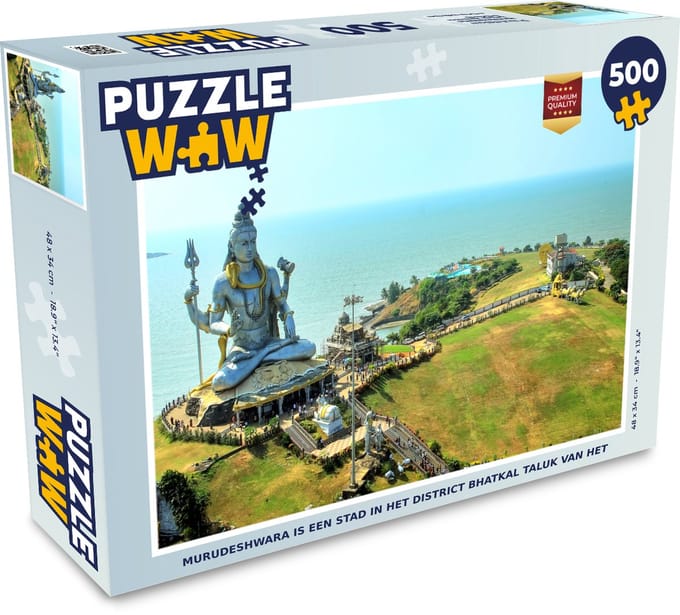 Puzzel Murudeshwara is een stad in het district Bhatkal Taluk van het - Legpuzzel - Puzzel 500 stukjes