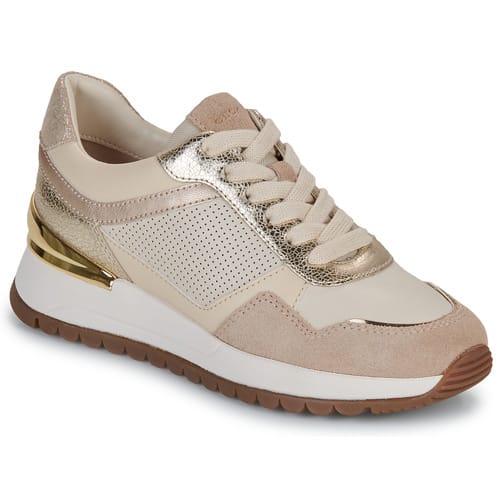 GEOX DESYA DAMES Sneakers - MELKWIT/LICHT GOUD - Maat 36