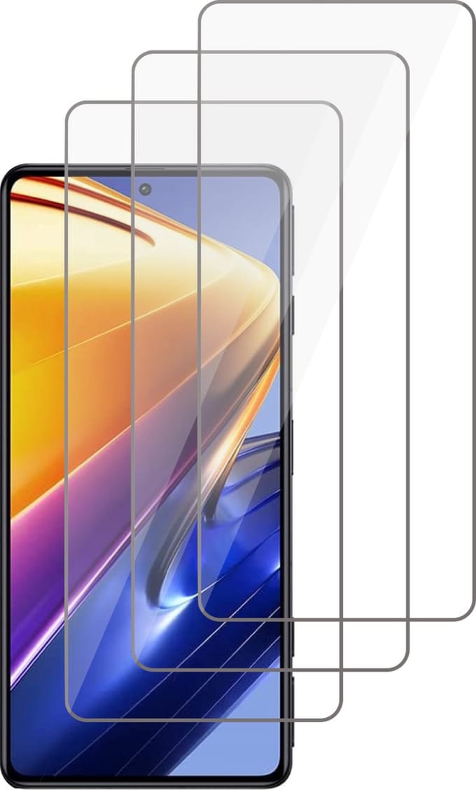 Screenprotector geschikt voor Xiaomi Poco F4 - Gehard Glas Beschermglas Tempered Glass Screen Protector - 3 Stuks