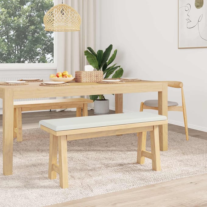 vidaXL - Bankkussen - Kunstleer - Wit - Diepte - 35 - cm