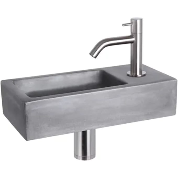 Differnz Fonteinset Mix&match Ravo Beton Gebogen Mat Chroom
