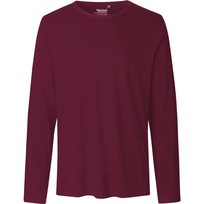 Neutral Men´s Long Sleeve T-Shirt NE61050 - Bordeaux - S
